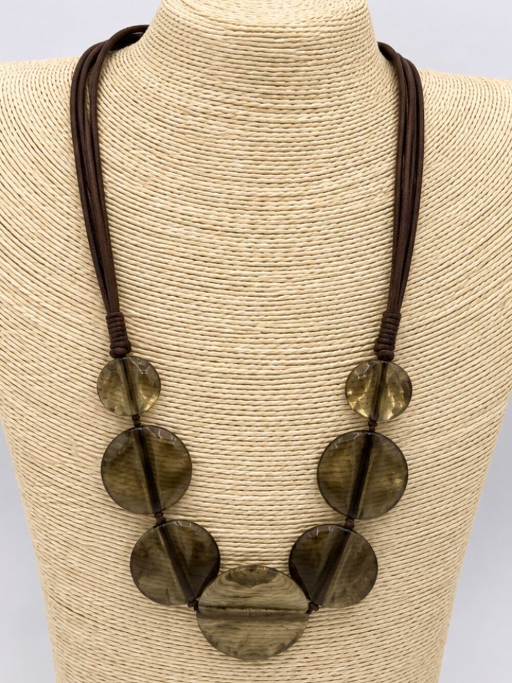 Ruby Rd. Olive and Brown Layered Disc Necklace